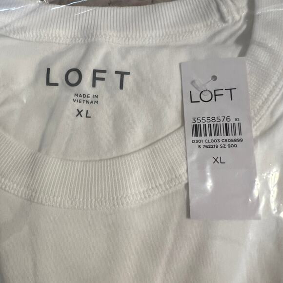 NWT LOFT White Paris City Of Love Relaxed Crew Tee - Picture 7 of 10